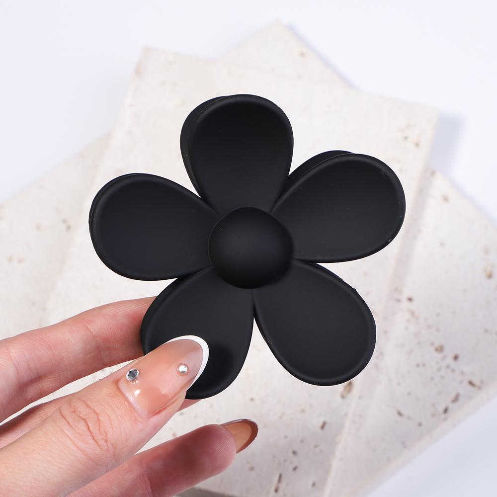 1Pcs Women Solid Color Flower Acrylic Hair Claw for Girls Sweet Pearl Hair Clamps Hair Crab Headband Clips Hair Accessories
