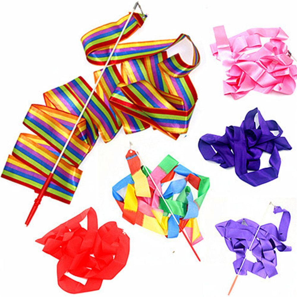 Kind Gymnastiek Ballet Kunst Draaiende Stok Attributen Dansstok 4M Gymnastiek Lintjes Ballet Streamer