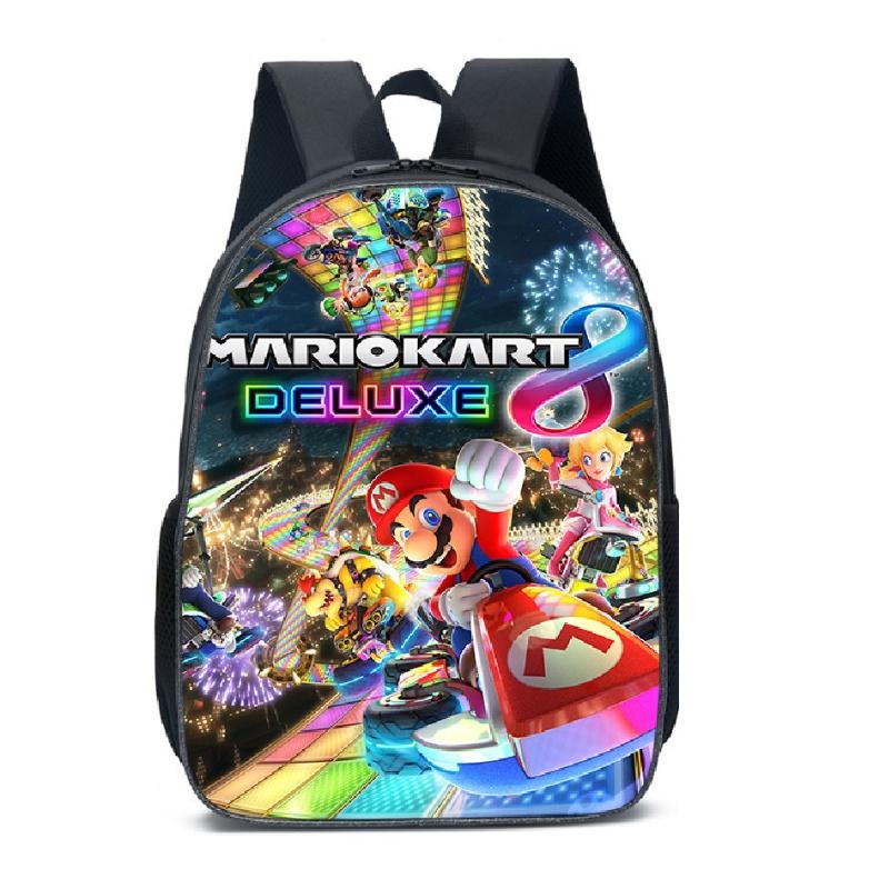 New Arrival Mario Cartoon Backpack For Elementary And Middle School Students Lunch Bag And Pencil Case Included