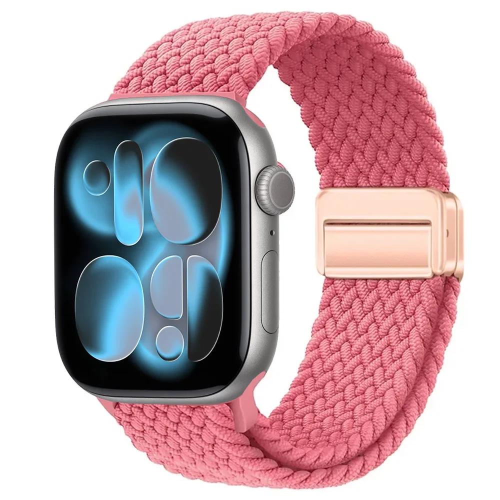 Nylon Strap for Apple Watch 11 10 46mm 42mm/Ultra 3 2 1 49mm Magnetic buckle Wristband iWatch 9 8 7 6 5 4 SE 45mm 44mm 41mm 40mm