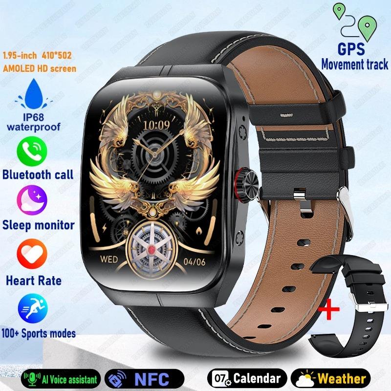 New HD   screen ForWatch 4 Pro Sports Smart Watches Men GPS Track Waterproof Bluetooth Call NFC Smart Watch