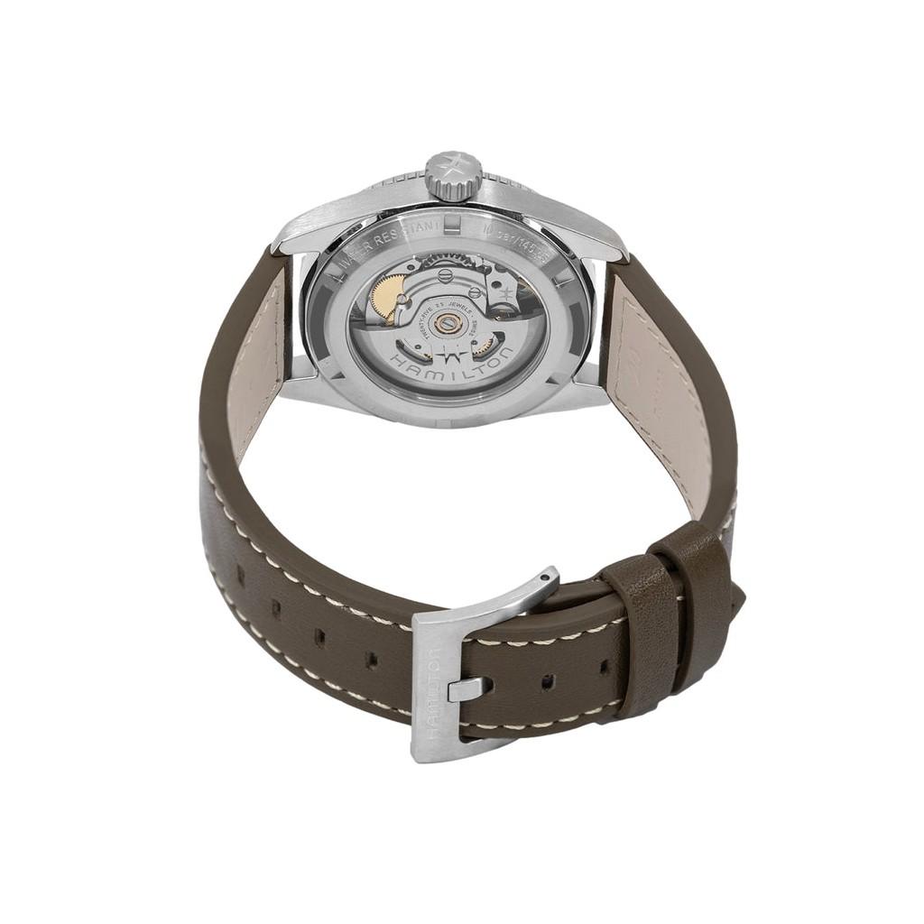 Hamilton Khaki Field Expedition Leather Strap Black Dial Automatic H70225830 100M Men's Watch