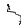 Professional Desktop Boom Arm Mic Stand with Condenser Mic Clip and Phone Holder