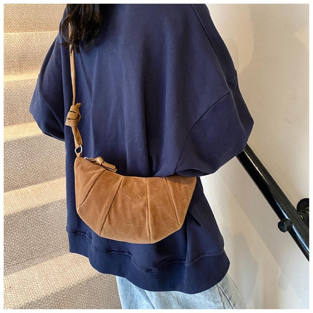 Hochwertige Nischentaschen für Damen, Retro- und modische Taschen in Knödelform, Umhängetaschen mit einem Schultergurt, vielseitige Taschen in Croissantform