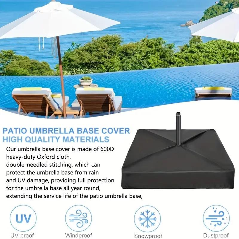 Heavy-Duty Patio Umbrella Base Cover - All-Weather Outdoor Umbrella Stand Protector with Stable Base, Most Standard Umbrellas