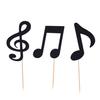 A84E-60 Pcs Music Notes Themed Cupcake Topper Paper Cake Inserts Card Wedding Cake Topper Decoration
