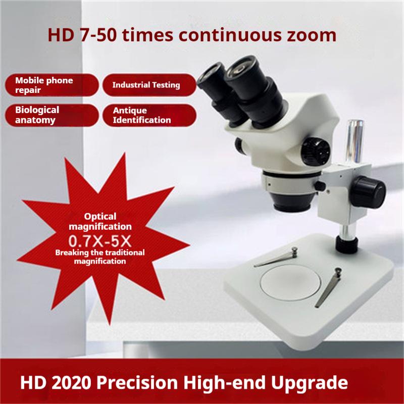 Microscop Binocular 7-45X pentru Întreținere Telefon Mobil, Inspecția Plăcii de Circuit și Microscop pentru Viziune Stereo