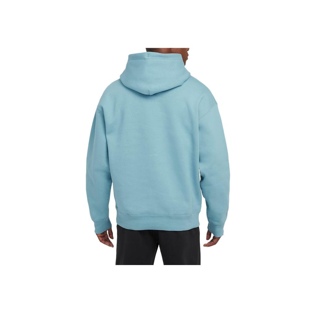Nike Solid Color Loose Fit Drawstring Hooded Long Sleeve Sweatshirt Men Tops Blue DX1355-464