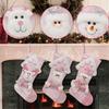 Christmas Stocking Present Bag Hanging Ornament Colorful Sequins Gift Bag Holiday Decoration for Fireplaces and Tree