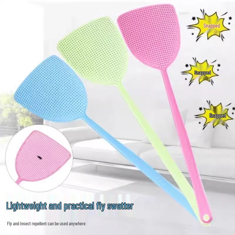 Unbreakable Large Silicone Fly Swatter with Extended Handle