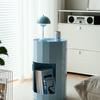Modern Minimalist Multi-Function Bedside Cabinet, Vintage Mobile Side Table, Large Capacity Storage Box, Snack Organizer