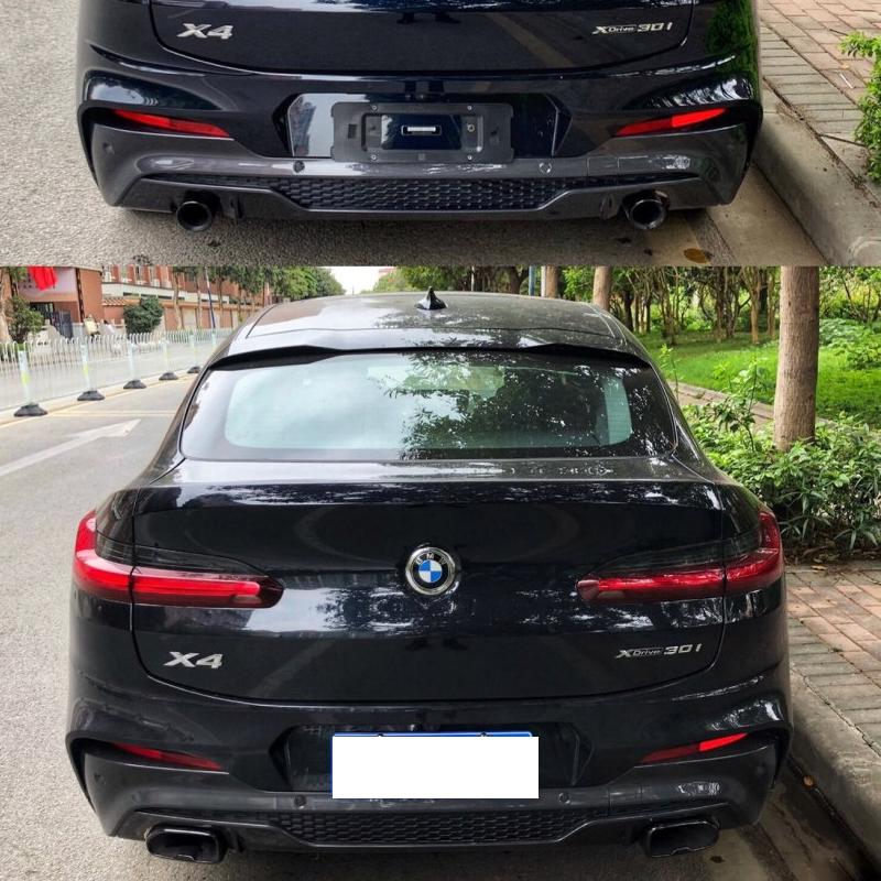 1 Par de Ponteira de Escape para Carro Para BMW G01 X3 G02 X4 2019 2020 Ponteira de Silenciador de Aço Inoxidável Tubo de Escape Ponteira Quadrada Sistema de Escape