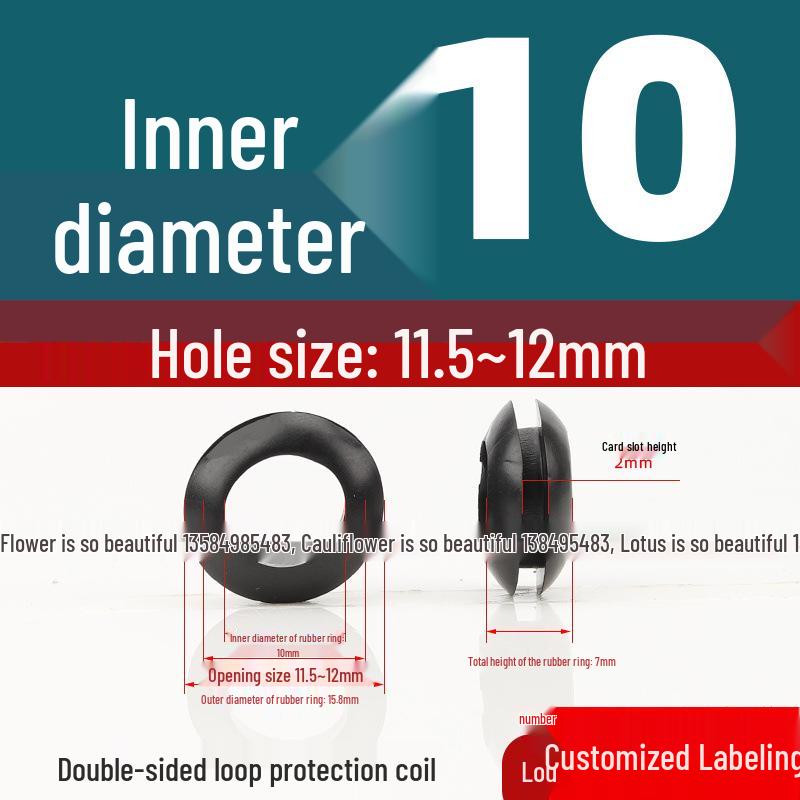 Industrial Dustproof Double-Sided Rubber Cable Grommet & Sealing Ring for Distribution Box