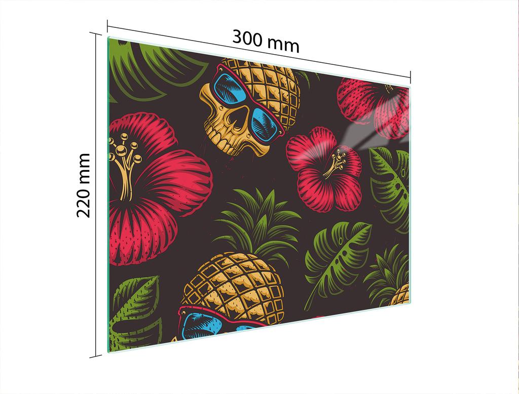 SZKLANA DESKA DO KROEJNIA 30x22 ANANAS