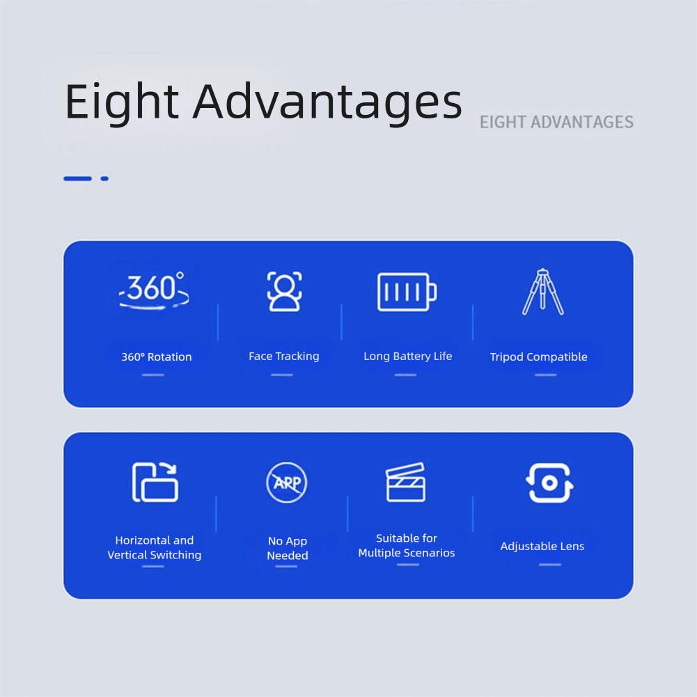 P01 Smart 360° Auto Tracking Shooting Gimbal Selfie AI Camera Recognition Body Face Follow Live Shoot Phone Stand for Vlog Video
