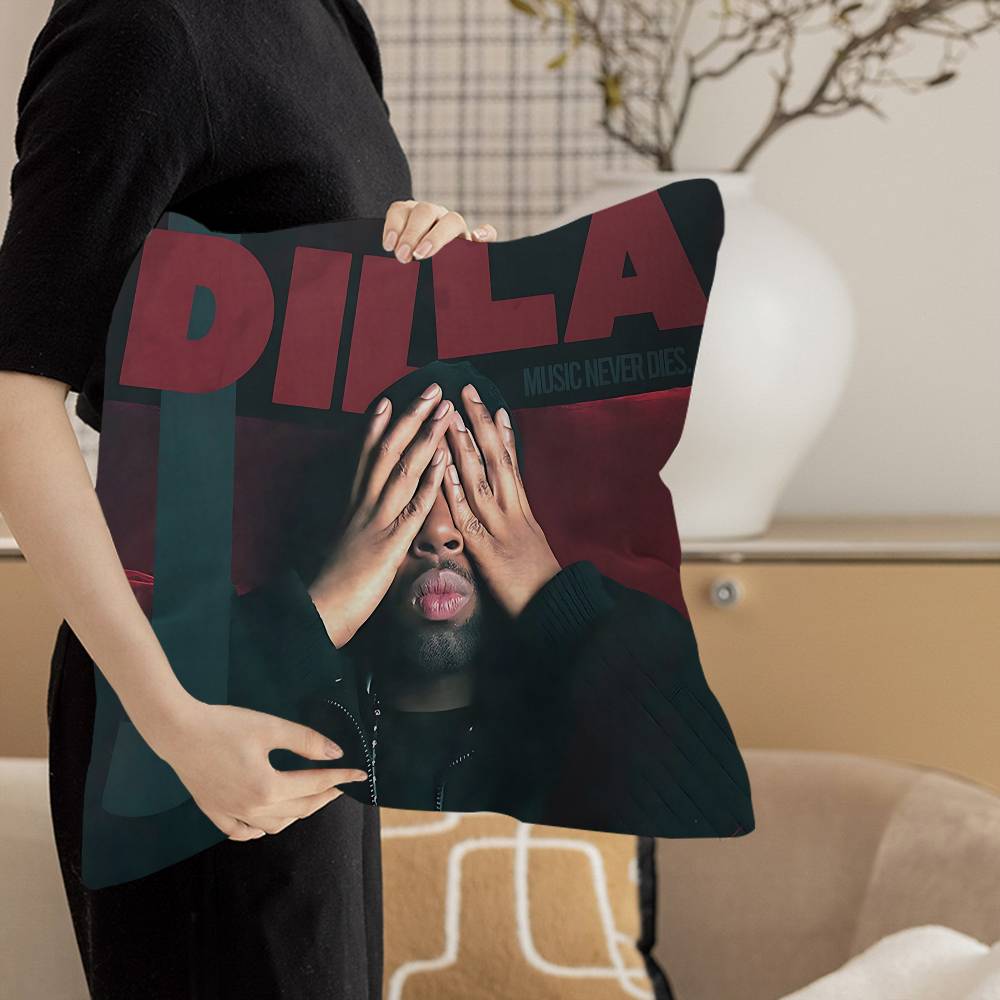 J-J D-Dilla Decorative Room Aesthetics Pillow Case Home Decor Bedroom Sofa Bed Couch Pillow Cover 45X45
