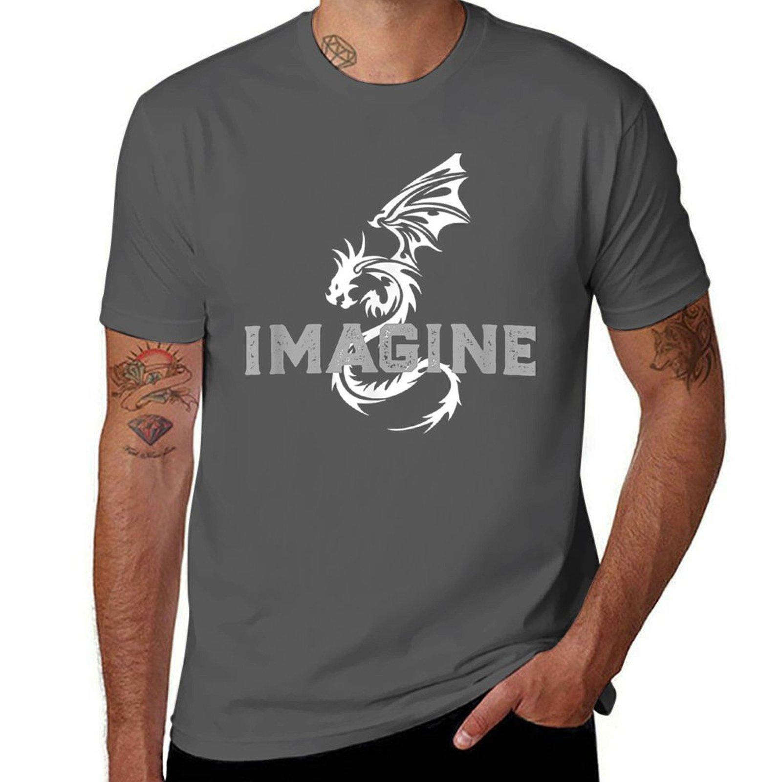 

Cool Imagine Tattoo Dragon TShirt Classic Basic Casual TShirt 4XL