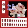 24 pezzi di diamanti scintillanti rosso vino, nail art vibrante di Capodanno, polvere d'oro scintillante, nuovo diamante che indossa un'armatura