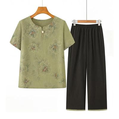 Datang Lady New Chinese Style Loose Summer Suit for Middle-Aged Women
