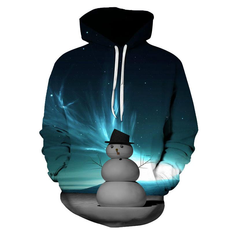 

Веселі 3D сніговики Різдвяна ялинка Місячні толстовки для чоловіків Дитяча мода Хіпстерські світшоти Жіночі Милі пуловери Harajuku Топи 6XL