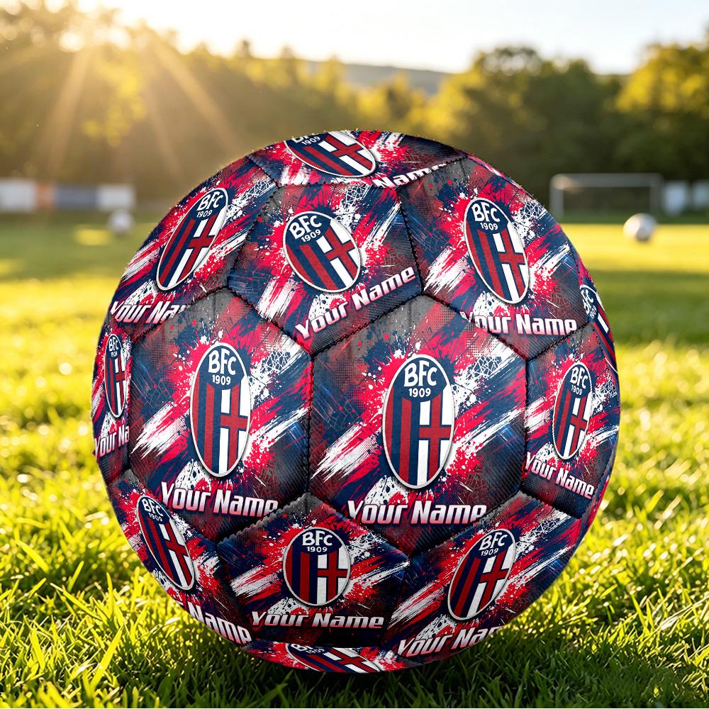 Personalized Size 5 Football Bologna FC Pattern Outdoor Game Sports Ball Gift