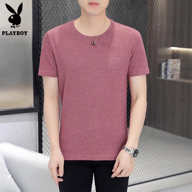 PLAYBOY Men s Casual Short Sleeve T-shirt M красный
