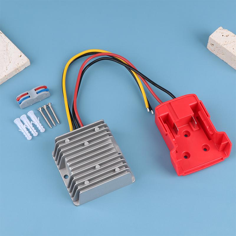 

Автоматический понижающий DC-DC преобразователь 12В 20А 240Вт, 18В в 12В, адаптер для аккумулятора M18 Power Wheel