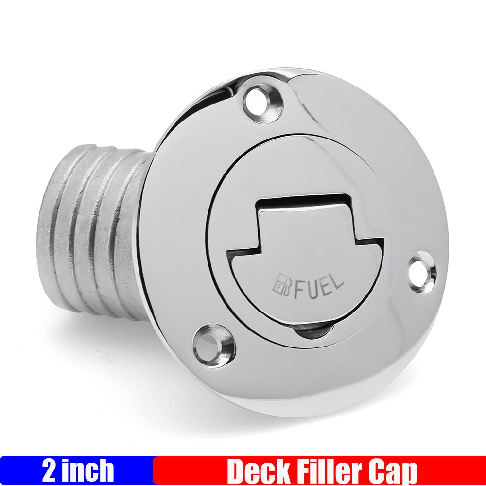 ZMFJH 45/90Degree Deck Filler Caps for Marine Boat 38mm 50mm 316 Stainless Steel Deck Filler Key Cap GAS DIESEL FUEL WASTE WATER