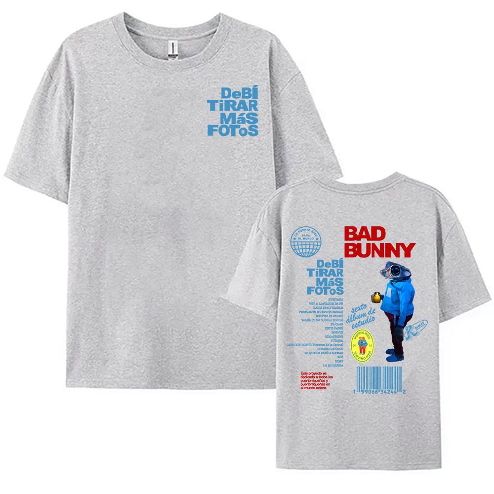 

2025 Summer Women Tees Debí Tirar Más Fotos Album Tshirt Bad Bunny Singer Printing Tshirts 100 Pure Cotton Printed Tshirt Y2k 4XL