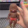 Funny White Black Doll Squishy Toys Simulation Baby Squeeze Fidget Toy Decompression Props Stress Relief Novelty Toy Gifts