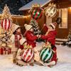 Matte Finish Christmas Bowknot Balloon Gold Bow Holiday Party Ornament  Christmas Decoration