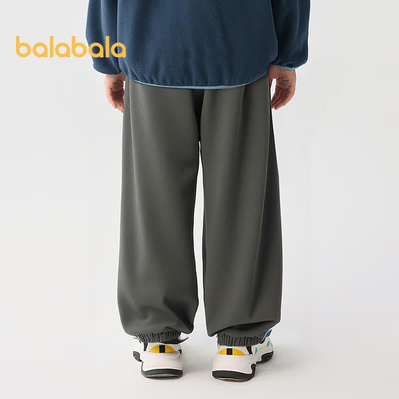 Balabala Boys' Autumn Winter Moisture-Wicking Cotton Long Pants