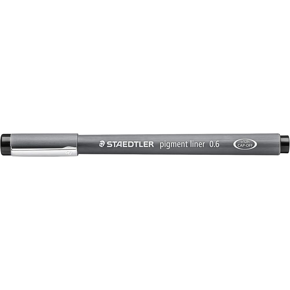 Caneta à Base de Água Staedtler Pigment Liner Preto 0.6mm 10 Peças 308 06-9