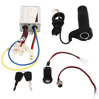 24V 350W Two Speed Controller Electric Door Lock Throttle Handle Charging Port Aviation Head Kit Electric Bike