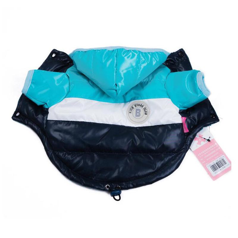 

Водонепроницаемая куртка для домашних собак, зимняя одежда для собак, пальто для щенков, одежда для французских бульдогов, мопсов, маленьких и больших собак, чихуахуа, йорков S Chest 26-30cm синий