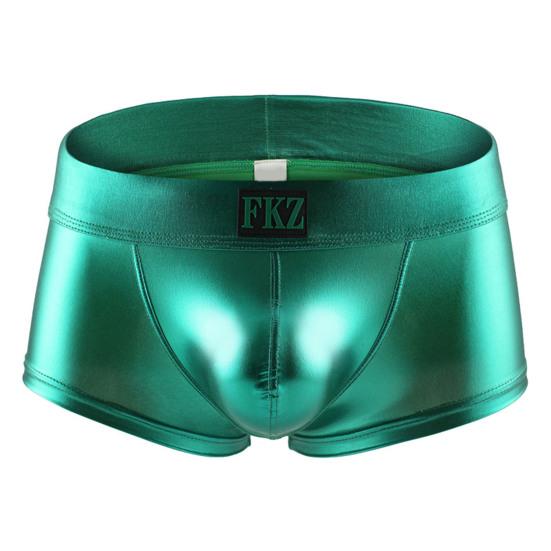 Men Underpants Low Waist Glossy Soft Breathable U Convex Pouch Slim Fit