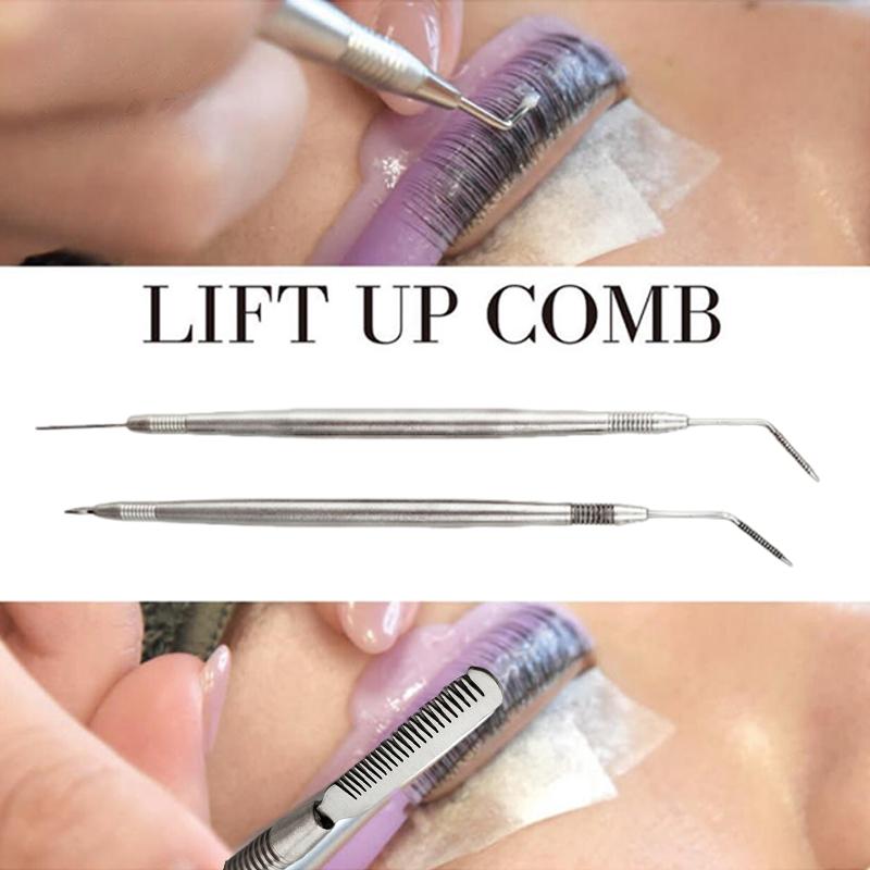 Double-headed Lash Lift Curler Eyelash Perming Stick Stainless Steel Cosmetic Applicator Comb Tool Eyelash Extension Supplies