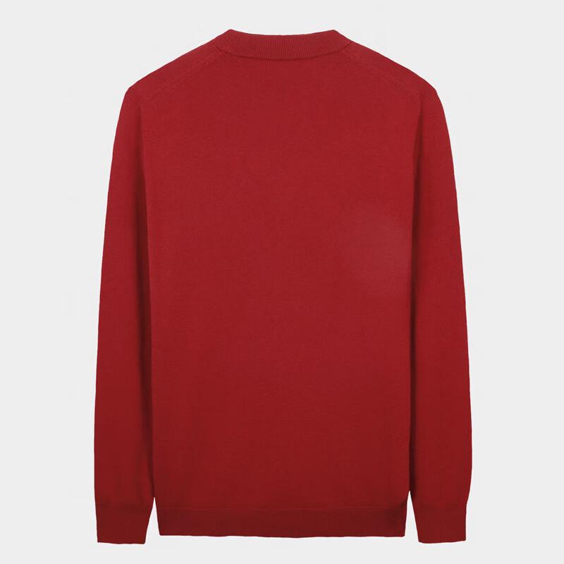 TRIES Men's Semi-High Collar Wool Blend Sweater