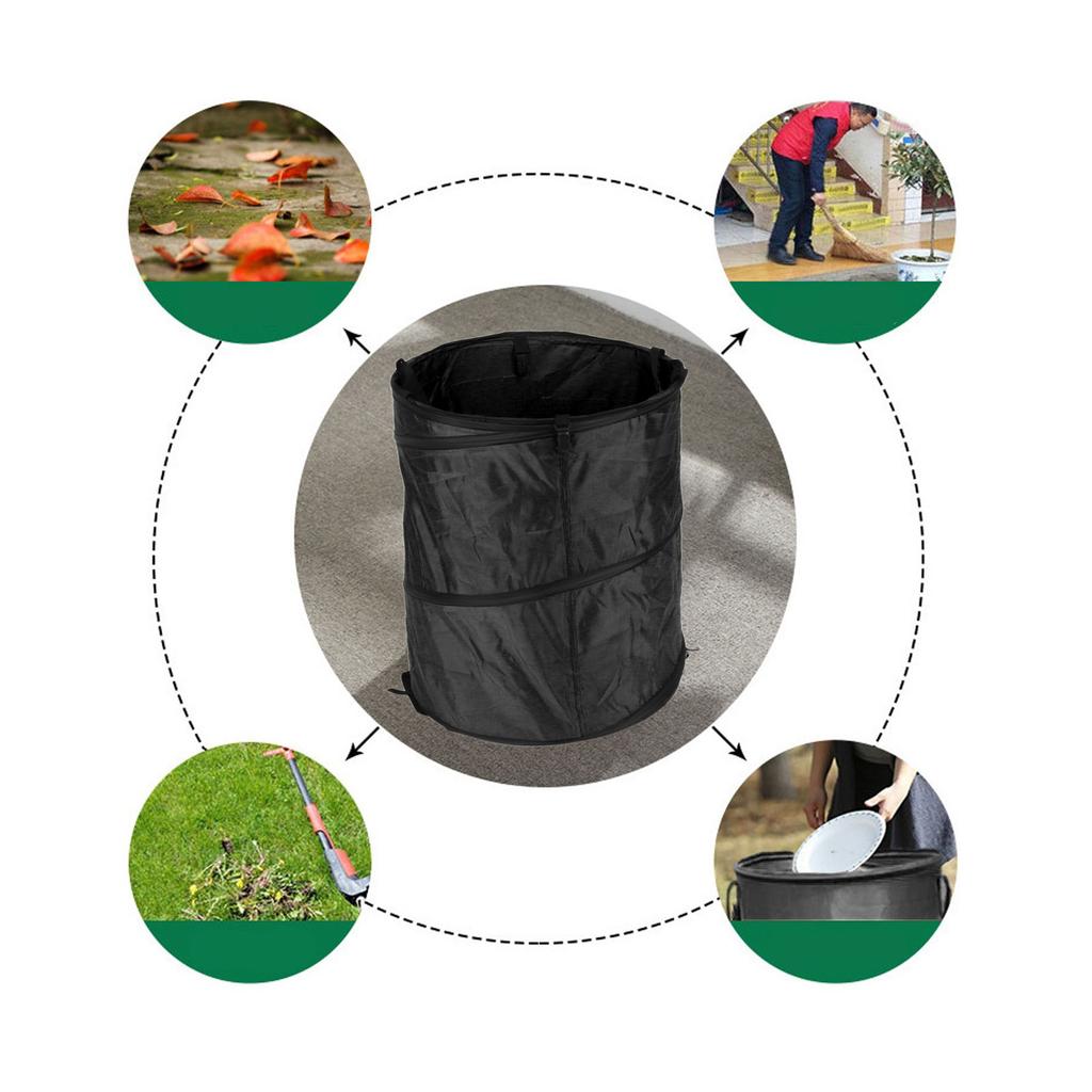 Collapsible Trash Can Waterproof Oxford Cloth Portable Camping Trash Can for Outdoor Balcony Garden