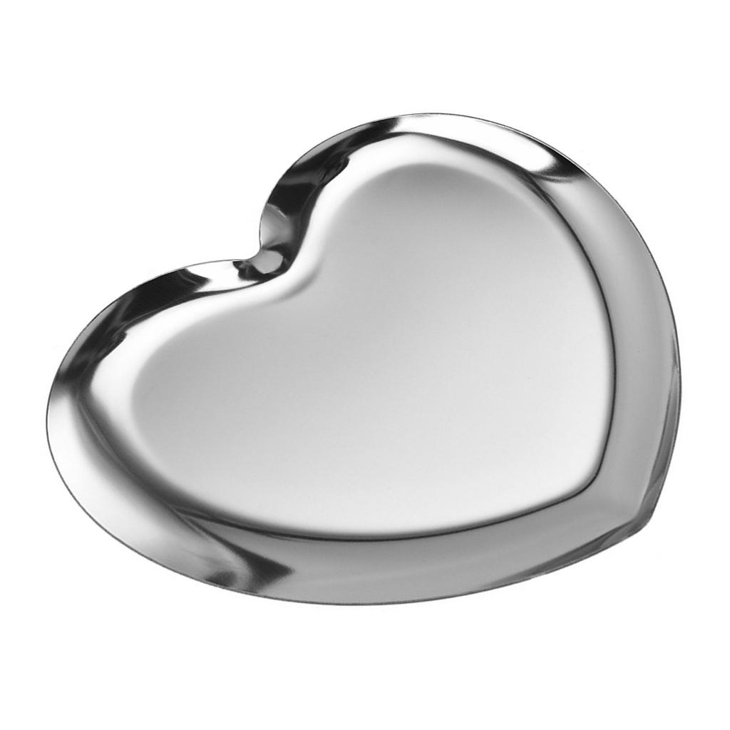 Heart Shaped Jewelry Plate Stainless Steel Key Tray Ring Holder Small Items Display Organizer Trinkets Dish Tray