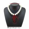 Creative Red Lobster Crab Starfish Coral Pendant Beads Necklace Stylish Versatile Niche Summer Beach Vacation Collarbone Chain