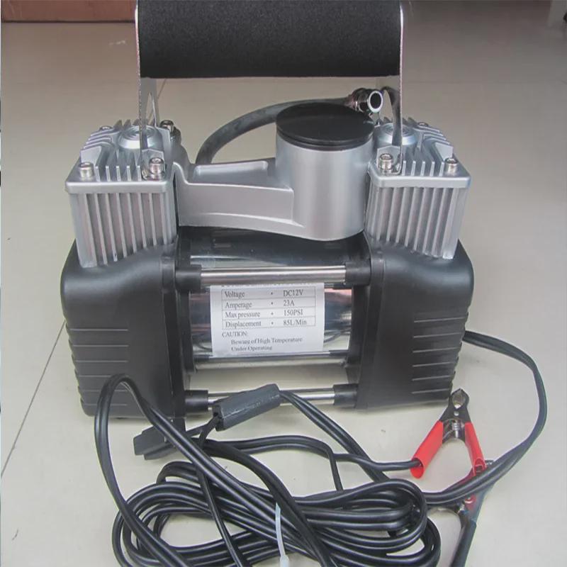 High-Power Double Cylinder 12V Metal Car Tire Inflator - Portable Single Cylinder Air Pump