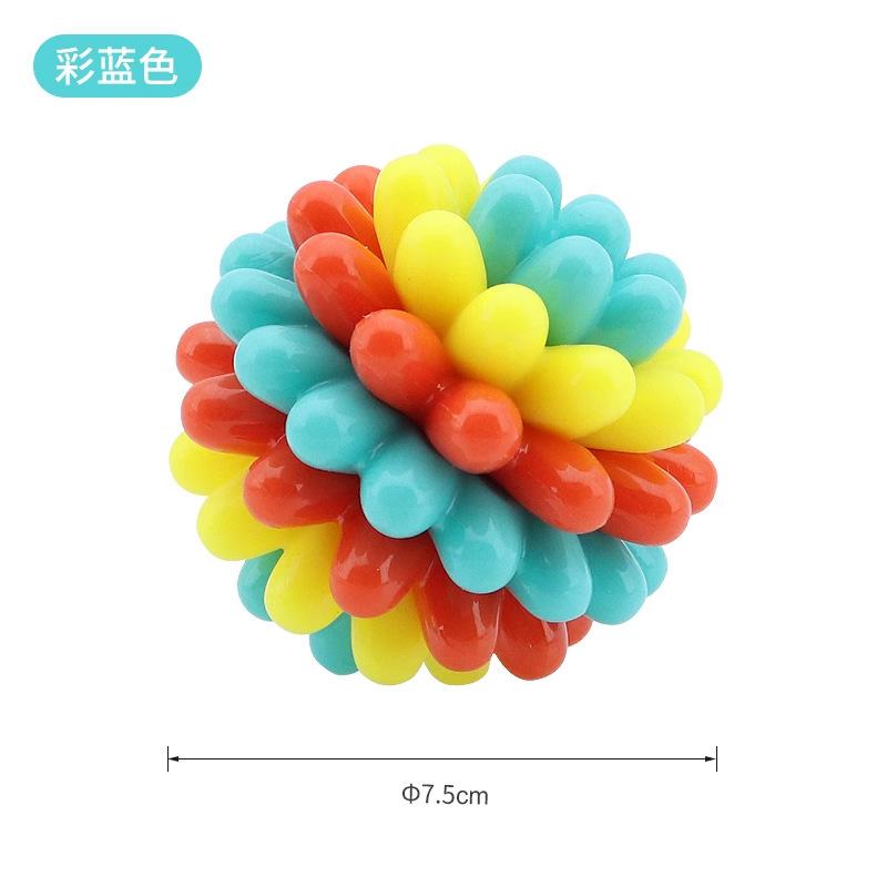 Durable Bite Resistant Dog Chew Toy Ball Pet Interactive Molar Toy синий