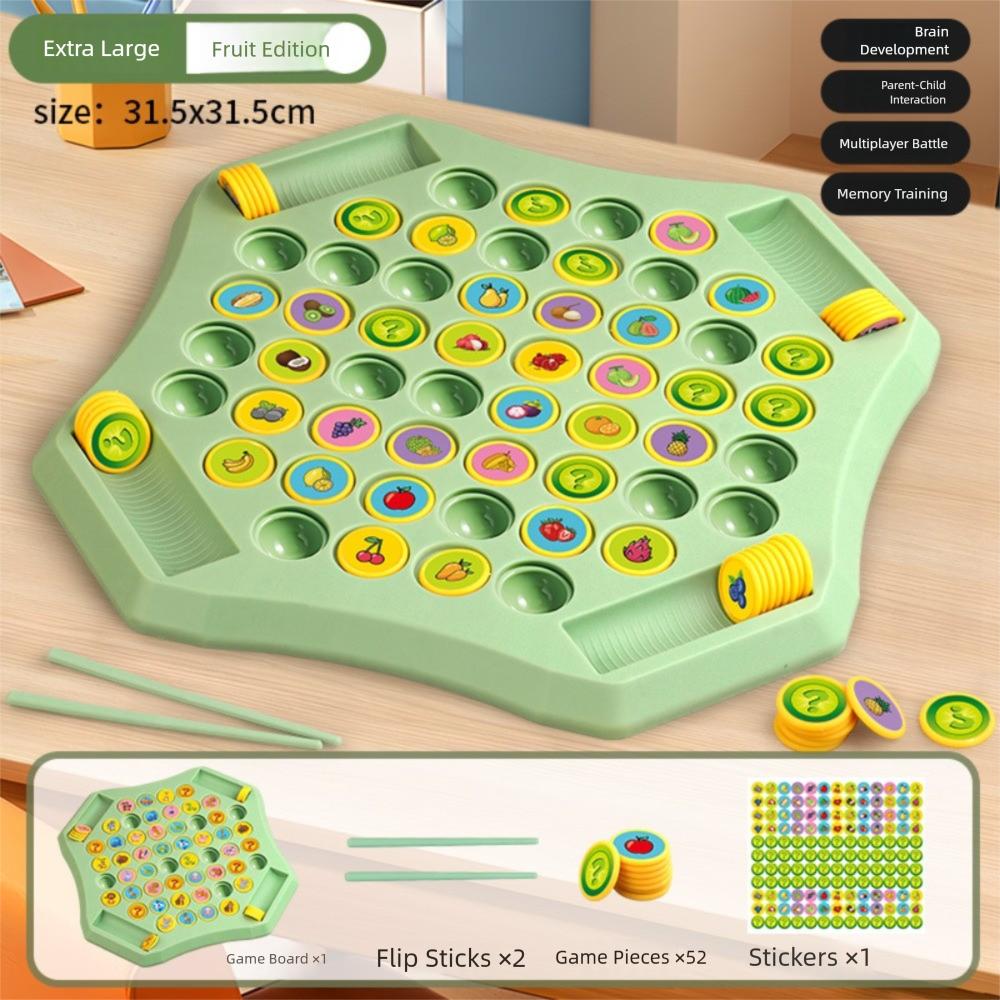 with 60 Patterned Cards Memory Flip Chess Fruit Flip Memory Game Animal Flip Chess