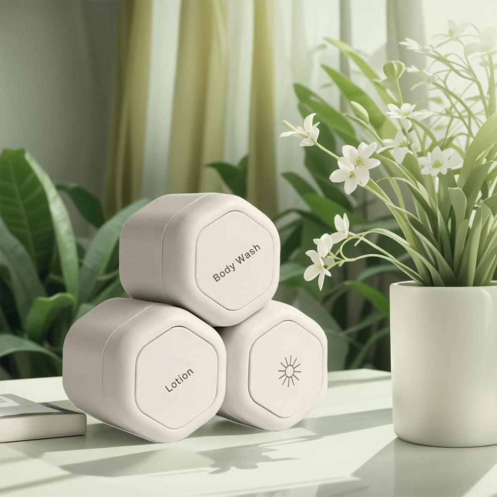 3Pcs/lot Magnetic Travel Container Refillable Bottles Body Care Capsule Portable Cosmetic Dispenser For Travel Empty Containers