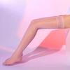Women'S High-Density Glossy Silicone Peacock Lace Stockings Thigh-High Socks
