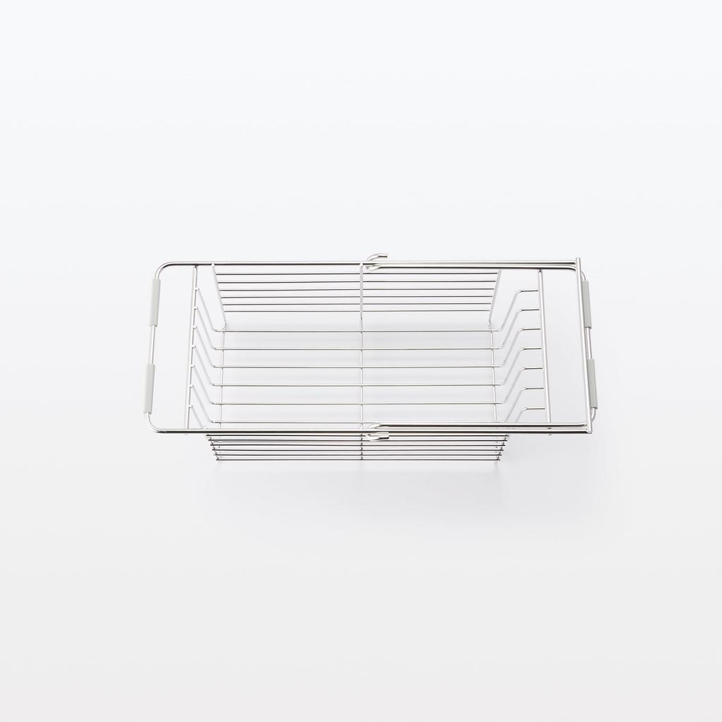 MUJI Stainless Steel Sink Sliding Wide x 17cm Deep x 13cm MCC62A2S Basket, Type, Silver, Approx. 40.5cm High,