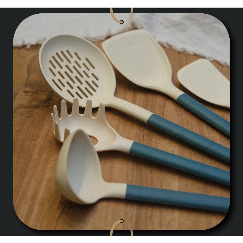 Silikonowe przybory kuchenne Naczynia Łopatka nieprzywierająca Naczynia kuchenne Chochla Trzepaczki do jajek Łopata Łyżka do zupy Zestaw naczyń kuchennych Narzędzia kuchenne