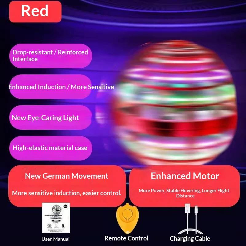 Intelligente Induktion UFO Drehende Fliegende Kugel Leuchtende Coole Fernbedienung Fliegende Scheibe Gyroskop Kinderspielzeug Junge Magische Kugel