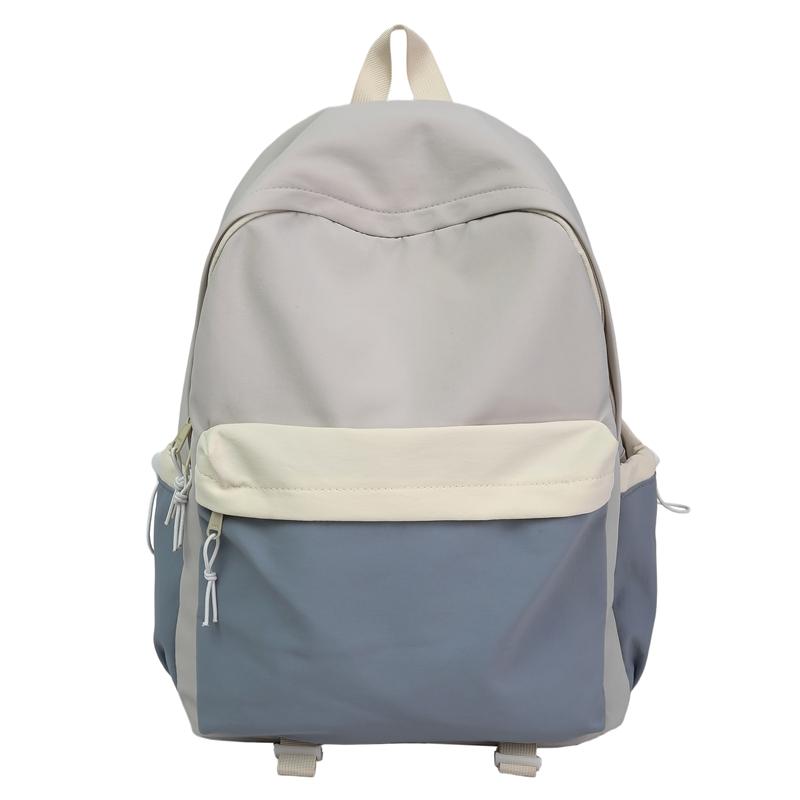 

Рюкзак с контрастной строчкой для учеников средней школы, легкий школьный рюкзак большой вместимости Small серый